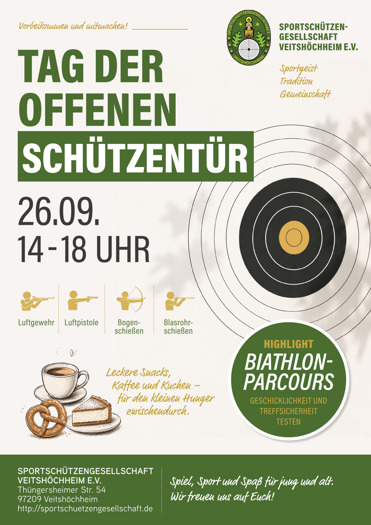 Plakat Tag der offenen Schützentür