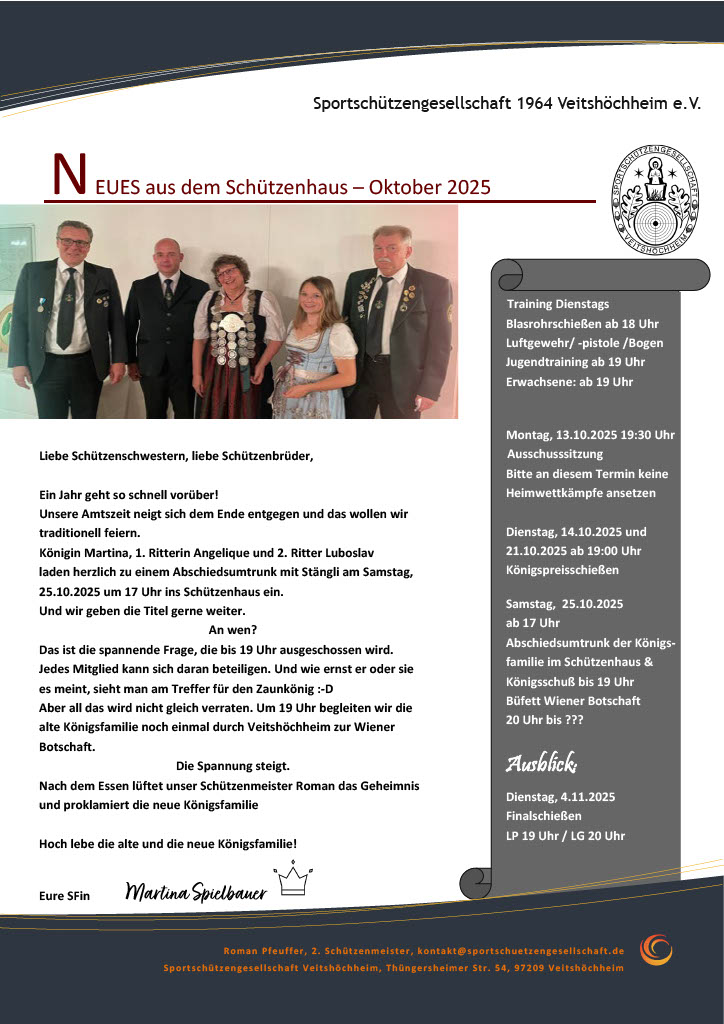 2025 10 Neues aus dem Schützenhaus